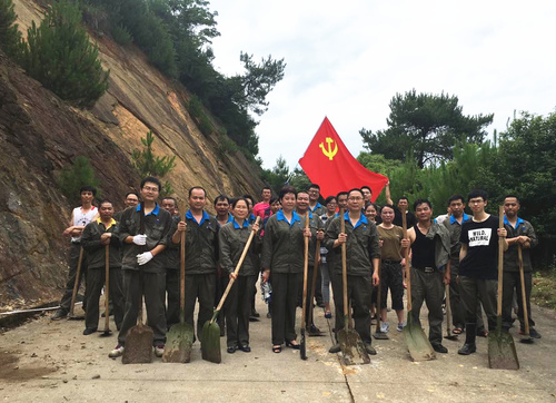 龙岩分公司党委组织开展迎“七一”党员义务劳动1 邓义桢摄.jpg