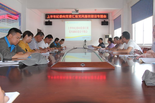 图为上半年纪委向党委汇报党风廉政建设专题会现场_调整大小.JPG